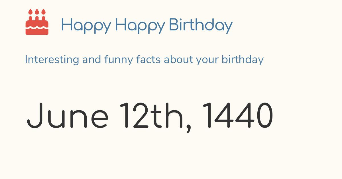 Qui est l'anniversaire le 12 juin?
